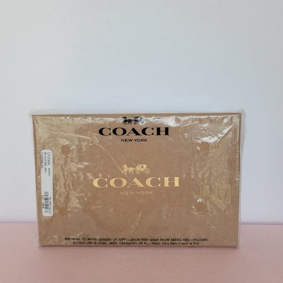 COACH Small Printed Plaid Coated Canvas Wristlet- Red Multi $75. ⭐ - Picture 16 of 16